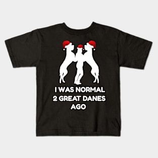 Great Dane Christmas Gift T-Shirt | Normal 2 Great Danes Ago Kids T-Shirt